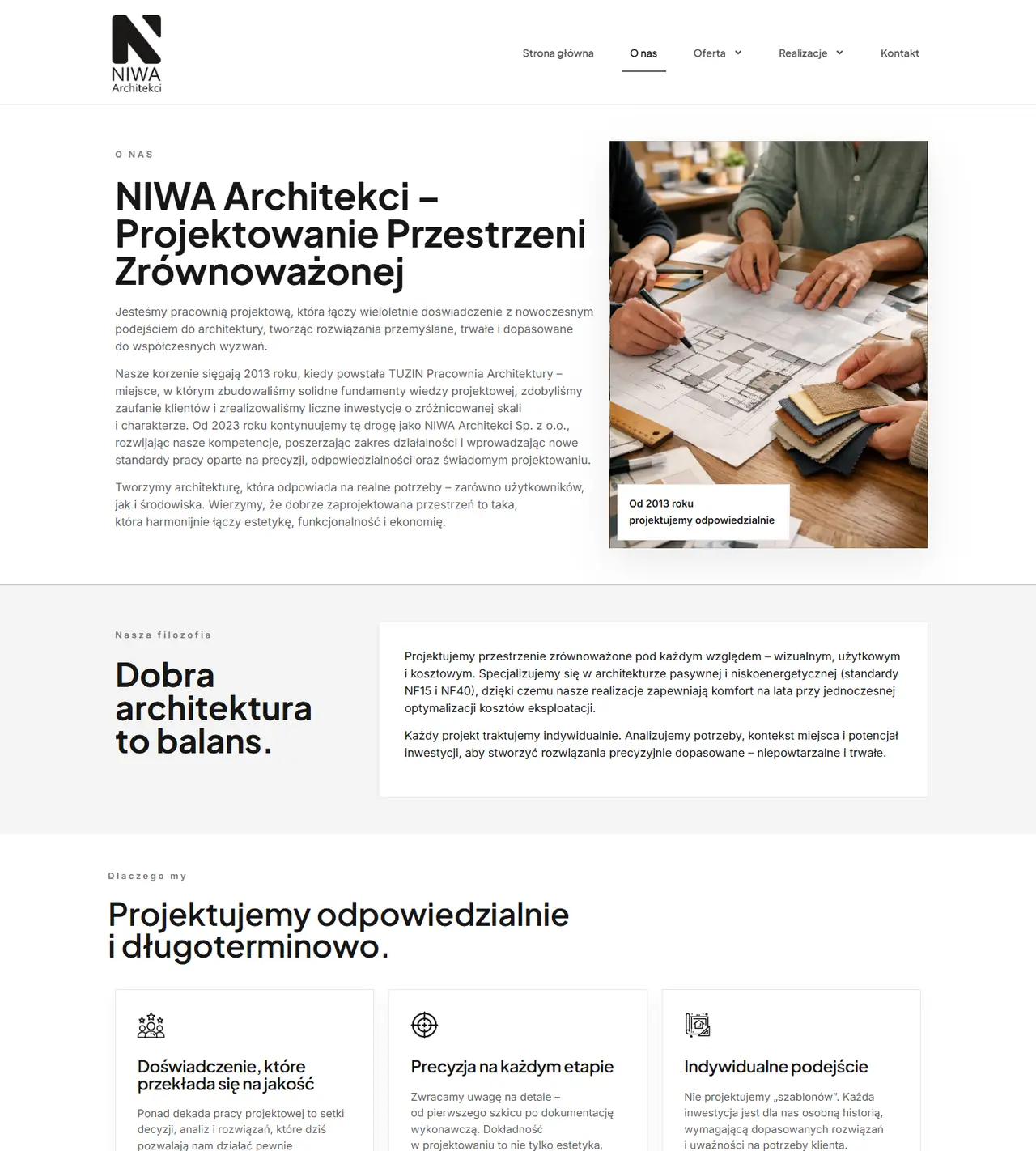 NIWA Architekci: dalsza część strony
