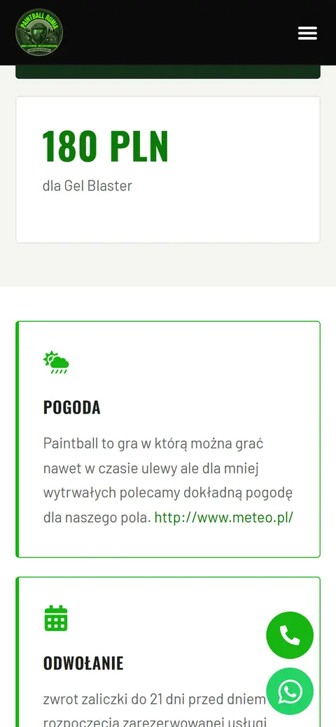 Paintball Rumia: dalszy ekran na telefonie