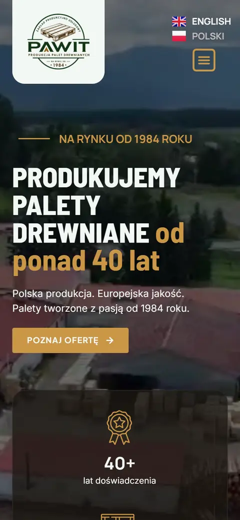 PAWIT: strona główna na telefonie