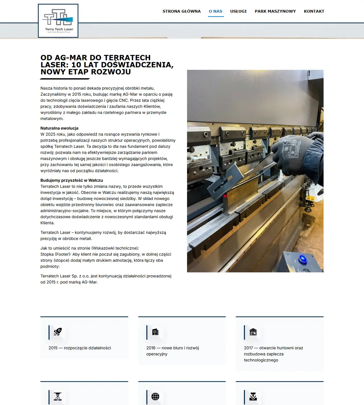 Terra Tech Laser: dalsza część strony