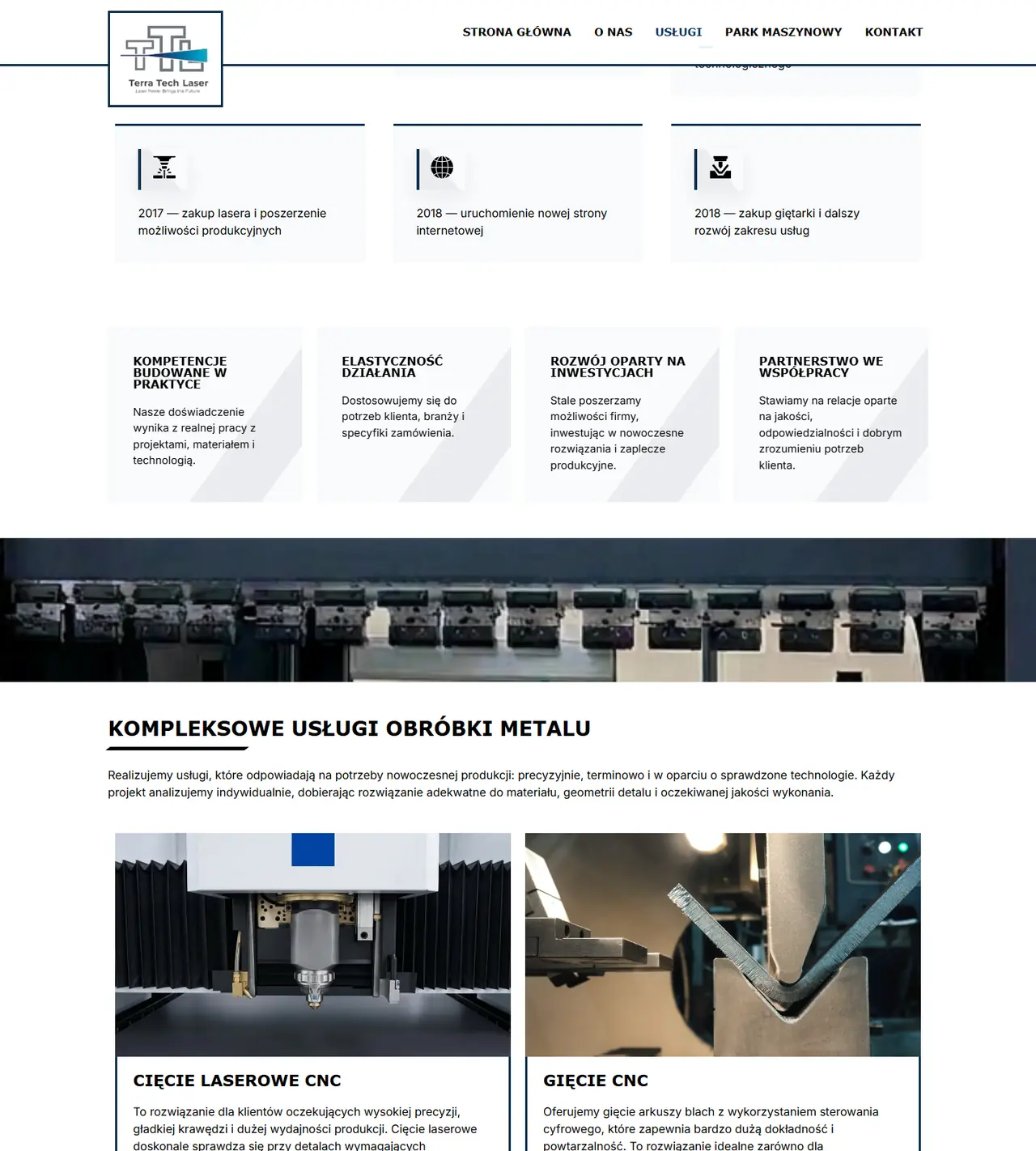 Terra Tech Laser: kolejny widok strony