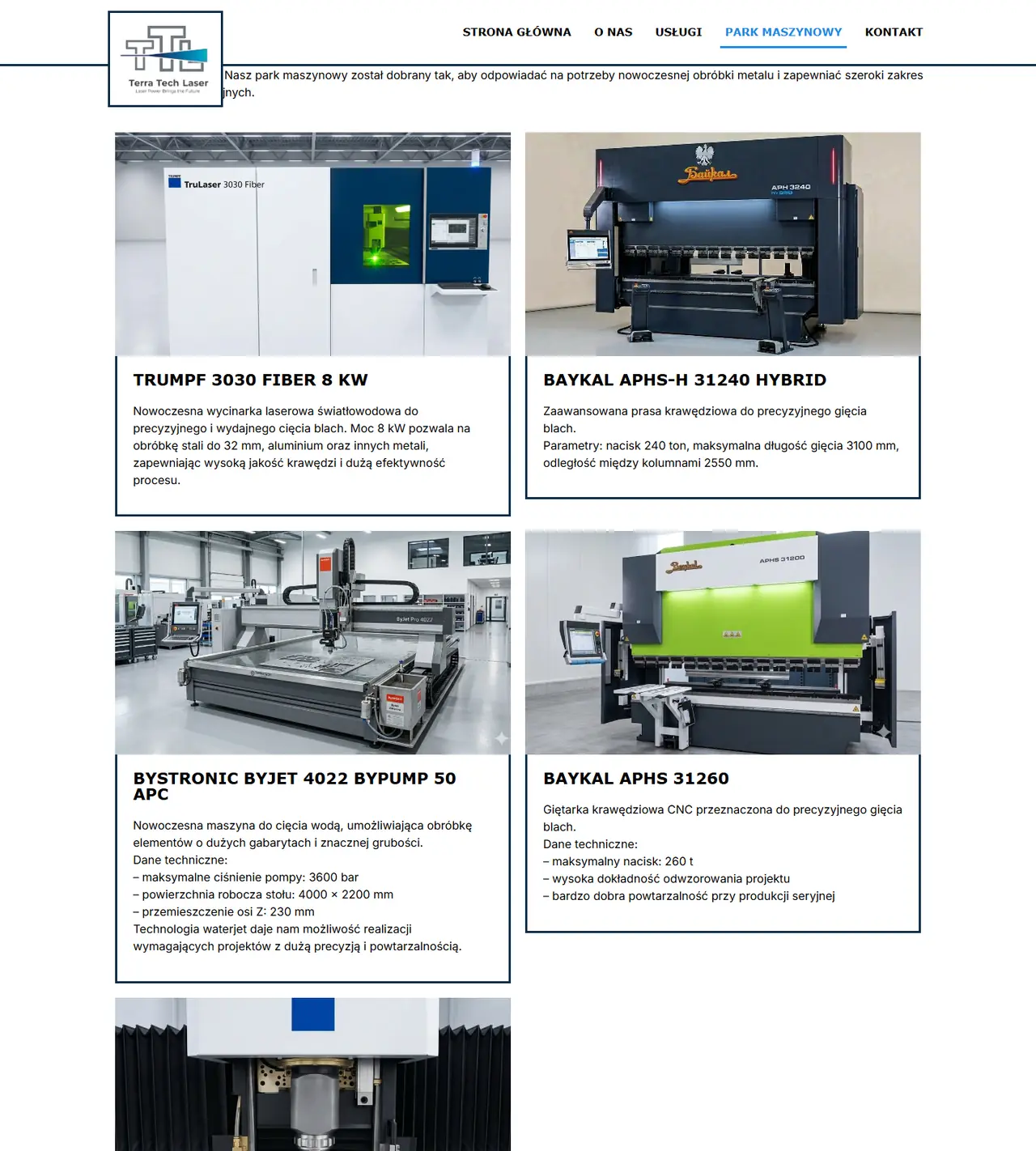 Terra Tech Laser: następny widok strony