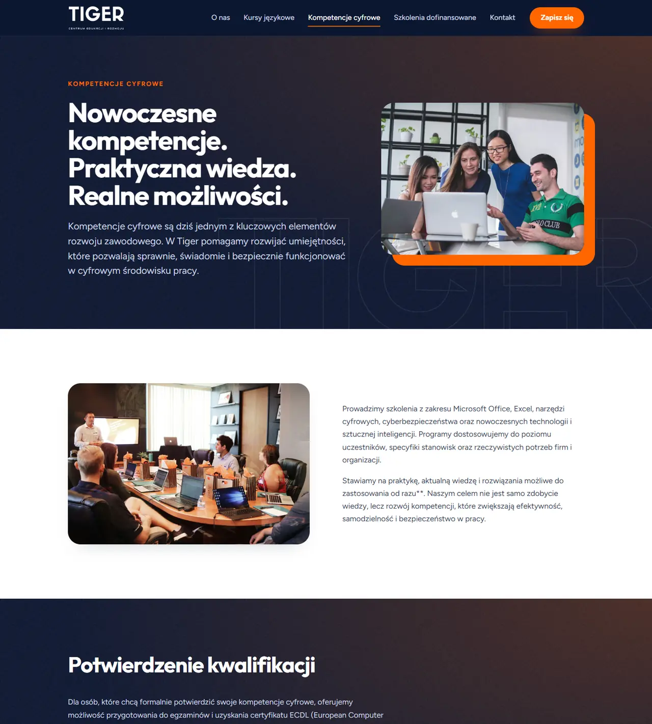 Tiger: następny widok strony
