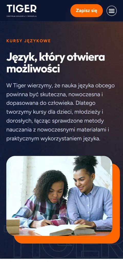 Tiger: podstrona na telefonie