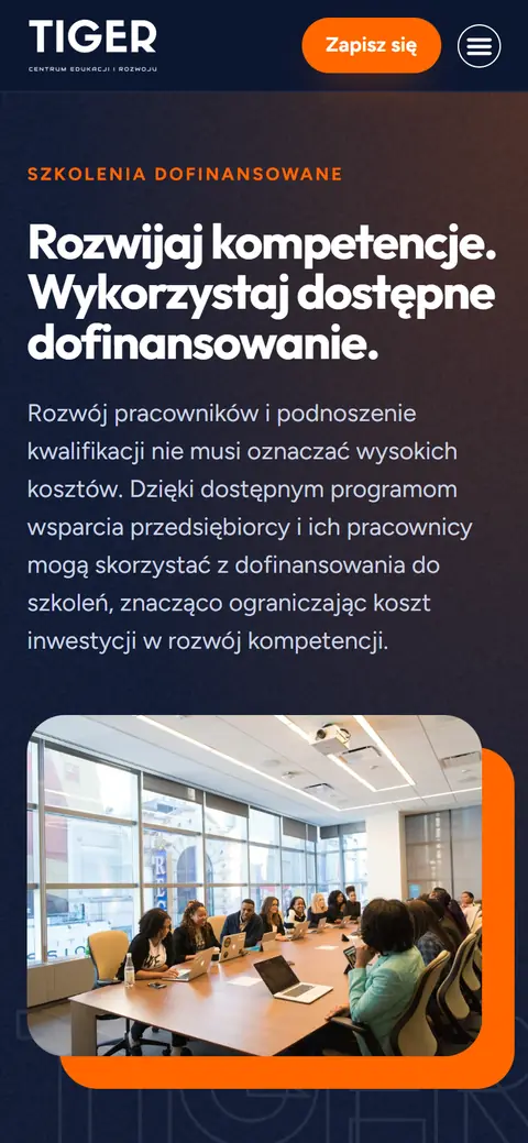 Tiger: kolejna podstrona na telefonie